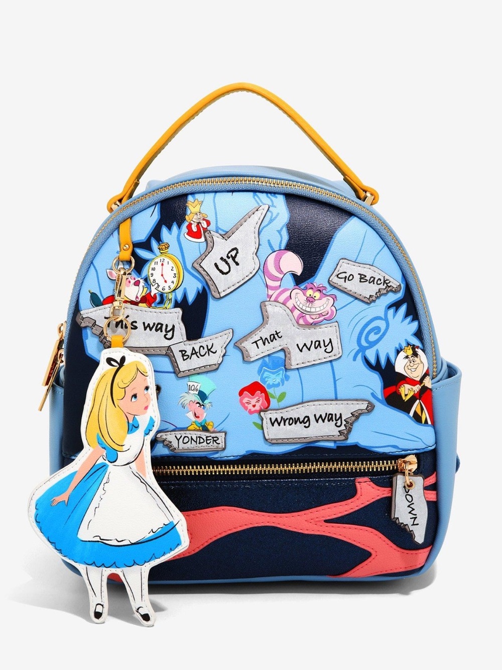 NWOT Danielle Nicole Disney Alice in Wonderland Direction Backpack